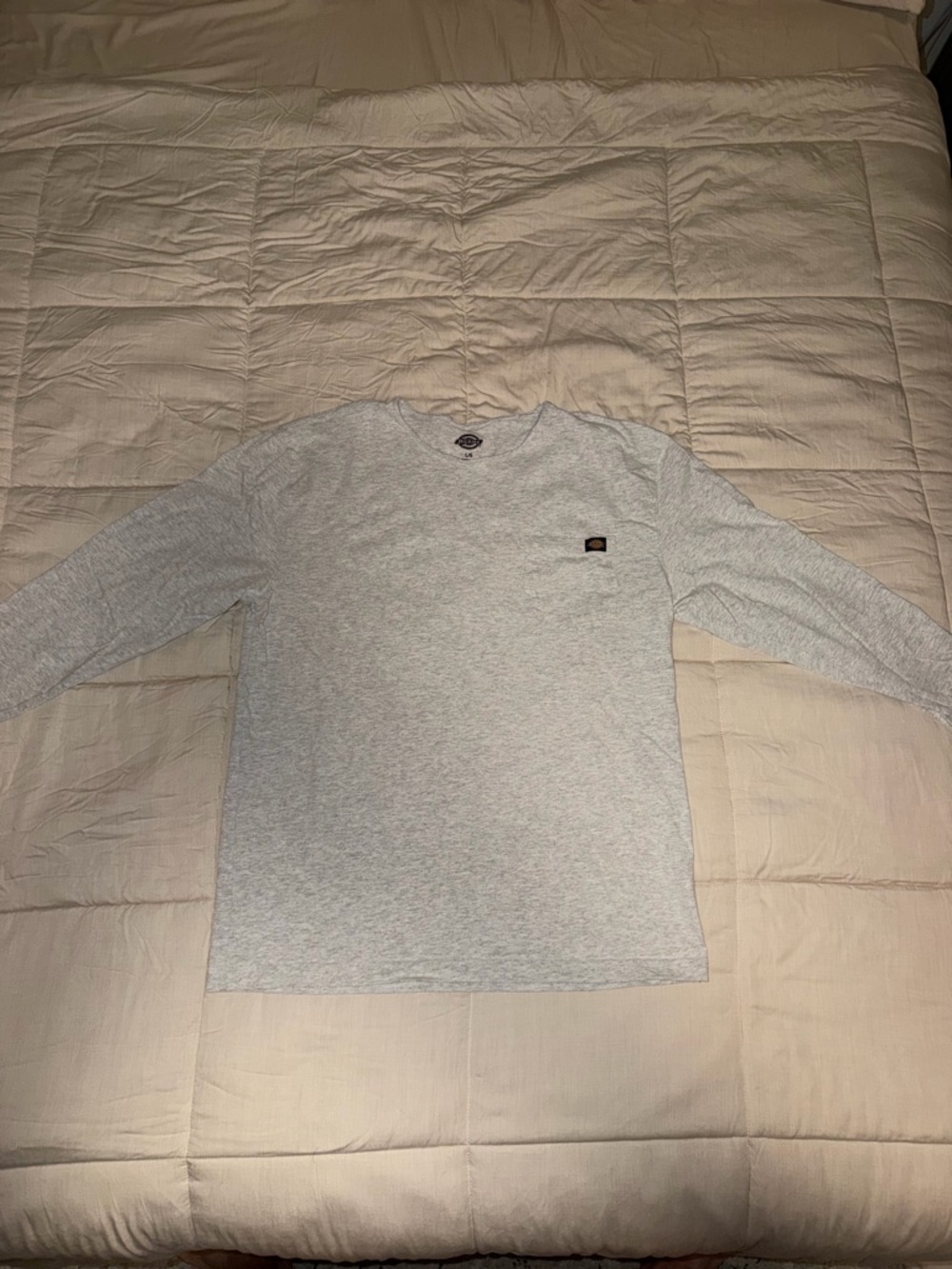 Dickies Heather Gray Long Sleeve Crew Tee